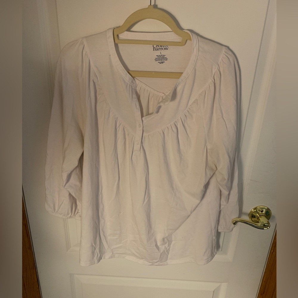 Croft & Barrow Women’s Large 3/4 Sleeve Cotton Blend Tunic Top